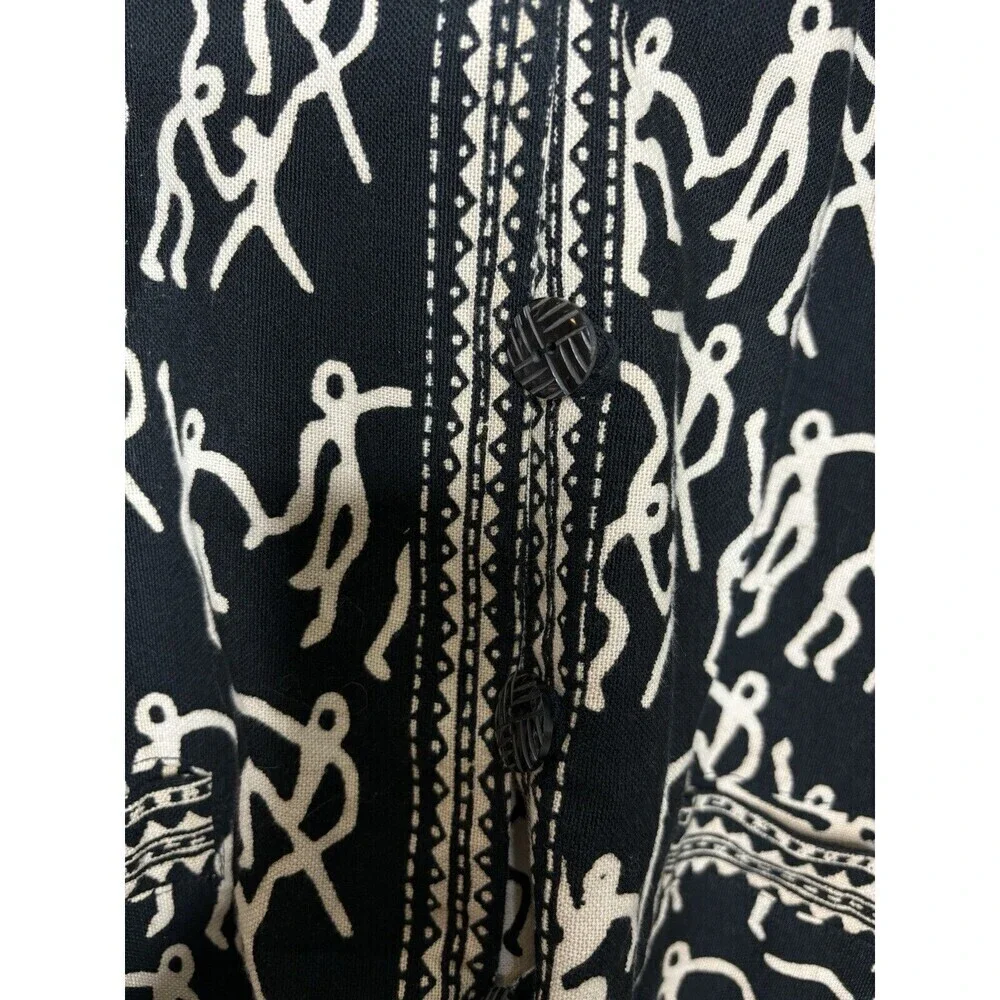 VTG Sam Hilu Art to Wear Jacket Reversible Tribal Button Up Women’s Size L/XL